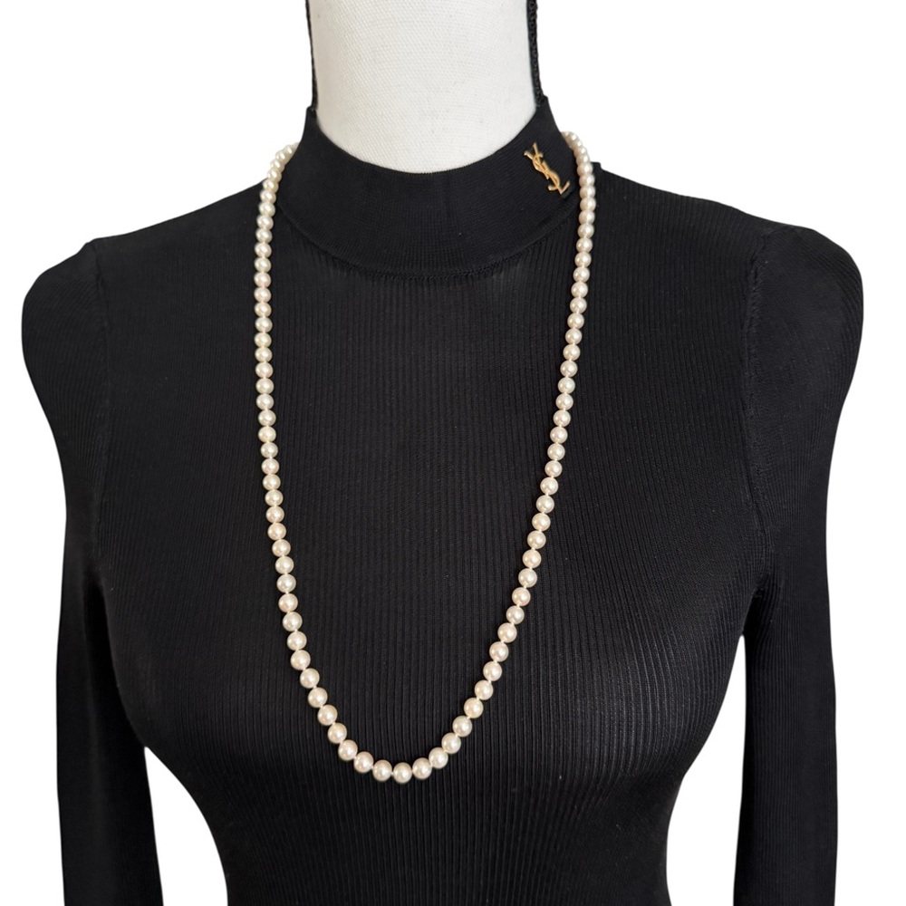 Classic Pearl Bead Necklace with 14K Gold Closure - Picture 11 of 11
